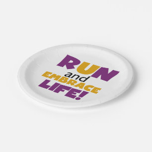 Embrace Life Paars Yellow Papieren Bordje
