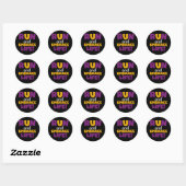 Embrace Life Paars Yellow Ronde Sticker (Vel)