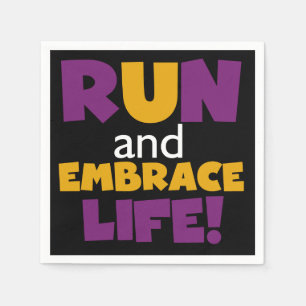 Embrace Life Paars Yellow Servetten