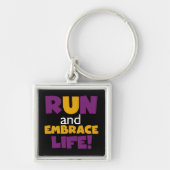 Embrace Life Paars Yellow Sleutelhanger (Voorkant)