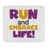 Embrace Life Paars Yellow Snijplank (Voorkant)