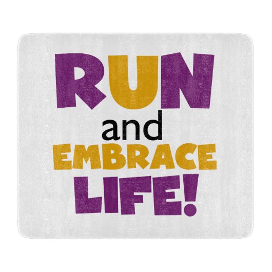 Embrace Life Paars Yellow Snijplank (Voorkant)