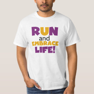 Embrace Life Paars Yellow T-shirt