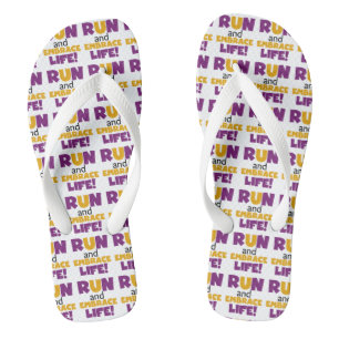 Embrace Life Paars Yellow Teenslippers
