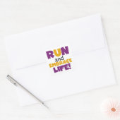 Embrace Life Paars Yellow Vierkante Sticker (Envelop)
