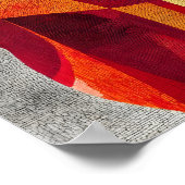 Embrace Me – Abstract Lovers Art in Red & Gold Poster (Hoek)