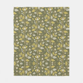 Embrace Nature with Elegant Floral Patterns Fleece Deken (Voorkant)