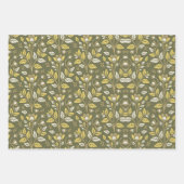 Embrace Nature with Elegant Floral Patterns Inpakpapier Vel (Voorkant)