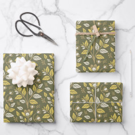 Embrace Nature with Elegant Floral Patterns Inpakpapier Vel