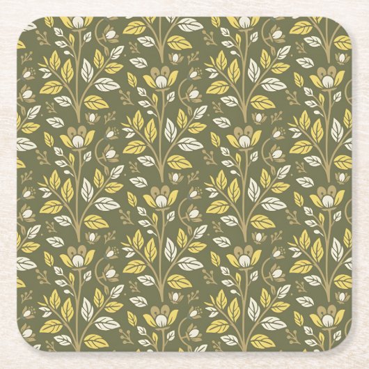 Embrace Nature with Elegant Floral Patterns Kartonnen Onderzetters (Voorkant)