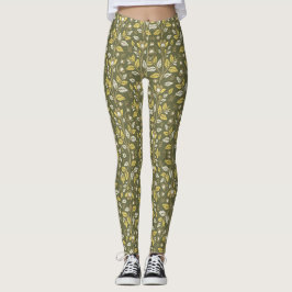 Embrace Nature with Elegant Floral Patterns Leggings
