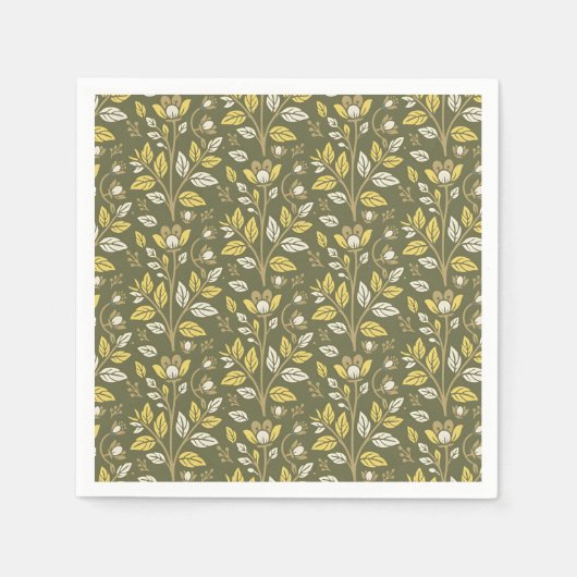 Embrace Nature with Elegant Floral Patterns Servet (Voorkant)