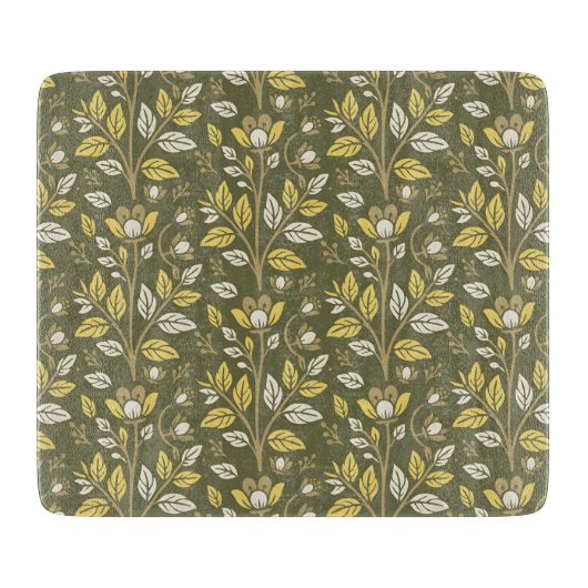 Embrace Nature with Elegant Floral Patterns Snijplank (Voorkant)