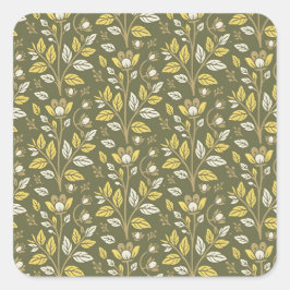 Embrace Nature with Elegant Floral Patterns Vierkante Sticker