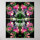 Embrace Natuur Columbine Flowers Inspirerend Poster (Voorkant)