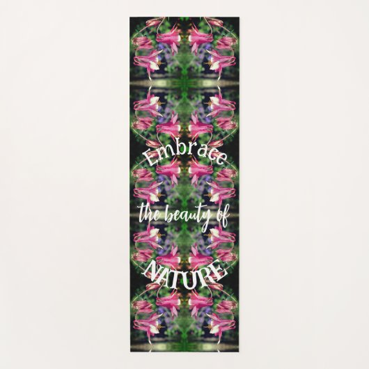 Embrace Natuur Columbine Flowers Inspirerend Yogamat (Voorkant)