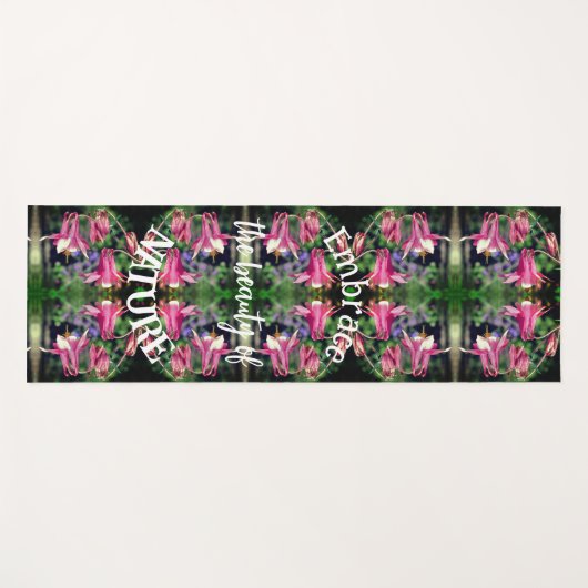 Embrace Natuur Columbine Flowers Inspirerend Yogamat (Voorkant (horizontaal))