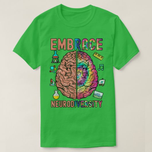 Embrace Neurodiversity 589 T-shirt (Design voorkant)