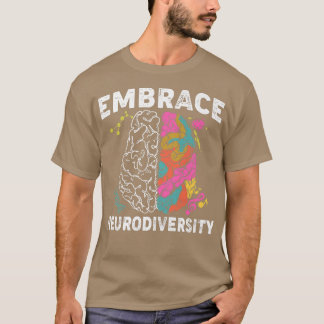 Embrace Neurodiversity ADHD Autism Awareness Premi T-shirt