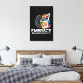 Embrace Neurodiversity - and awareness Canvas Afdruk (Insitu (Slaapkamer))