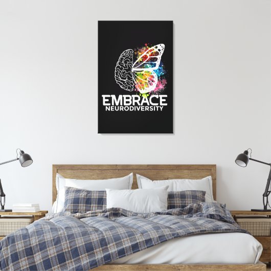 Embrace Neurodiversity - and awareness Canvas Afdruk (Insitu (Slaapkamer))