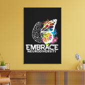 Embrace Neurodiversity - and awareness Canvas Afdruk (Insitu (Woonkamer))
