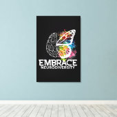 Embrace Neurodiversity - and awareness Canvas Afdruk (Insitu (Houten vloer))