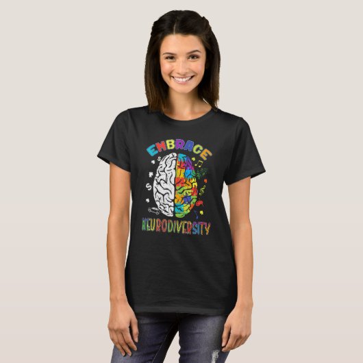 Embrace Neurodiversity Autism Awareness ASD Men Wo T-shirt (Voorkant volledig)