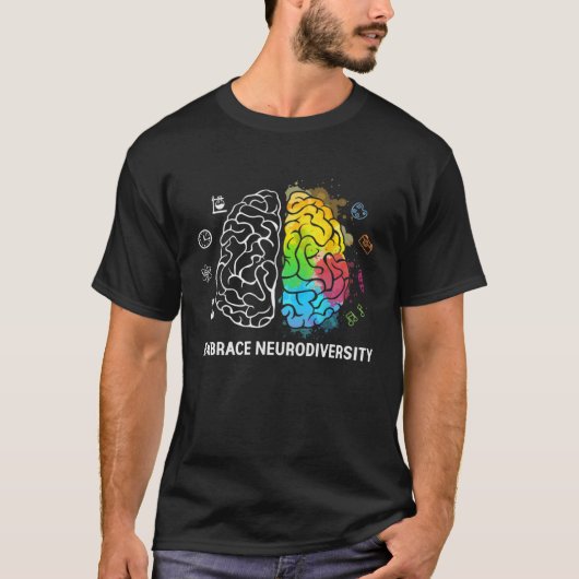 Embrace Neurodiversity Autism Awareness ASD Men Wo T-shirt (Voorkant)