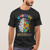 Embrace Neurodiversity Autism Awareness ASD Men Wo T-shirt (Voorkant)