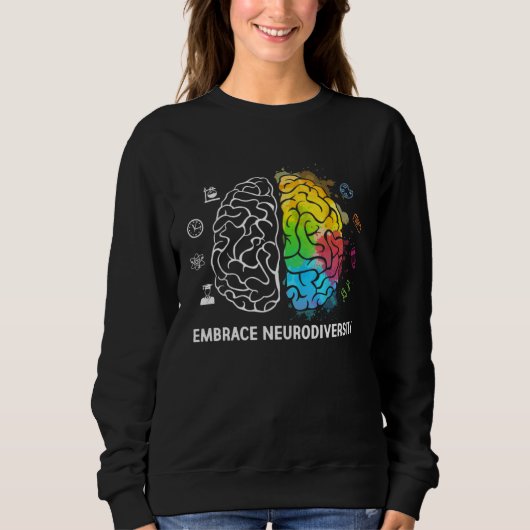 Embrace Neurodiversity Autism Awareness ASD Men Wo Trui (Voorkant)