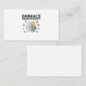 Embrace Neurodiversity Autism Awareness Visitekaartje (Voorkant / Achterkant)