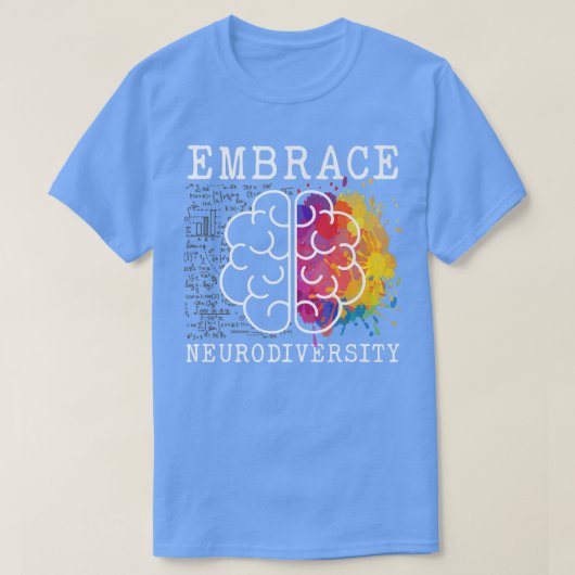 Embrace Neurodiversity Autisme ADHD ASD Rainbow Br T-shirt (Design voorkant)