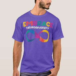 Embrace Neurodiversity Autisme ADHD ASD Rainbow Br T-shirt