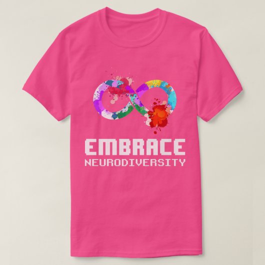 Embrace Neurodiversity Autisme ADHD ASD Rainbow Br T-shirt (Design voorkant)