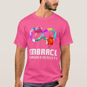 Embrace Neurodiversity Autisme ADHD ASD Rainbow Br T-shirt