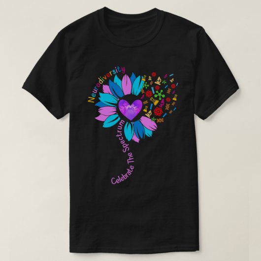 Embrace Neurodiversity Autisme Awareness ASD ADHD  T-shirt (Design voorkant)