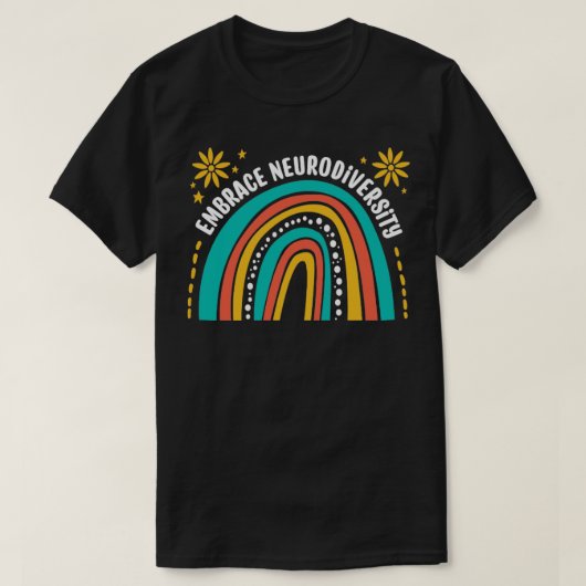 Embrace Neurodiversity Autisme Awareness Brain Emb T-shirt (Design voorkant)