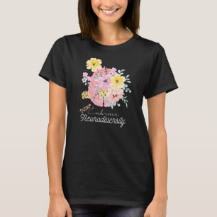 Embrace Neurodiversity Autisme Awareness Brain T-shirt