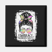 Embrace Neurodiversity Autisme Awareness Neurodive Magneet (Voorkant)