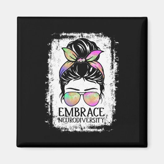 Embrace Neurodiversity Autisme Awareness Neurodive Magneet (Voorkant)