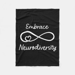 Embrace Neurodiversity Autisme Awareness Teacher M Fleece Deken