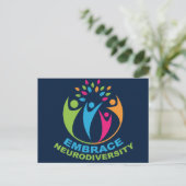 Embrace Neurodiversity Autisme Spectrum Colorful Briefkaart (Staand voorkant)