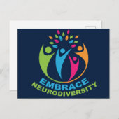 Embrace Neurodiversity Autisme Spectrum Colorful Briefkaart (Voorkant / Achterkant)