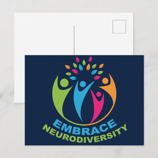 Embrace Neurodiversity Autisme Spectrum Colorful Briefkaart (Voorkant / Achterkant)