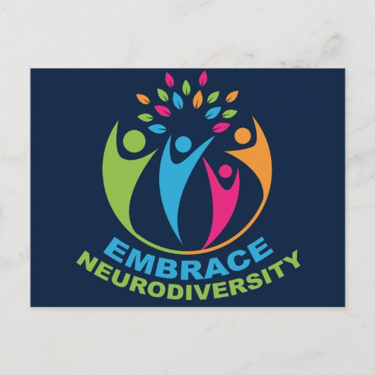 Embrace Neurodiversity Autisme Spectrum Colorful Briefkaart (Voorkant)