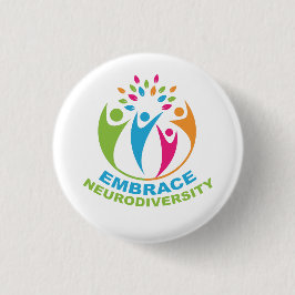 Embrace Neurodiversity Autisme Spectrum Colorful Ronde Button 3,2 Cm