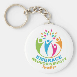 Embrace Neurodiversity Autisme Spectrum Colorful Sleutelhanger