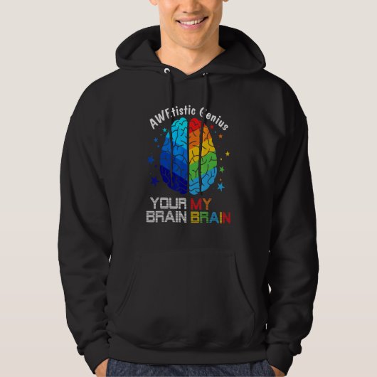 Embrace Neurodiversity Brain Adhd Autisme Awarenes Hoodie (Voorkant)