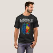 Embrace Neurodiversity Brain Adhd Autisme Awarenes T-shirt (Voorkant volledig)
